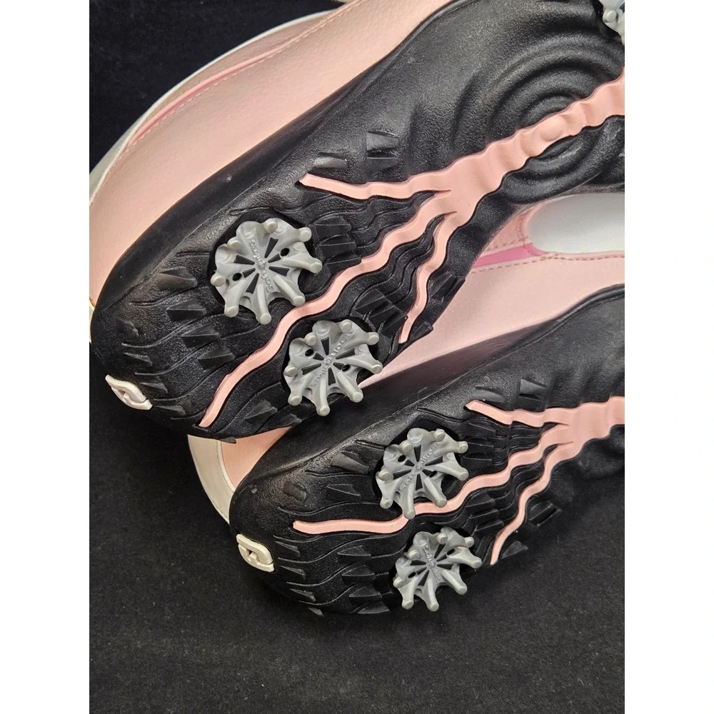 FootJoy eComfort Womens Golf Shoes White Pink Leather Spiked 98718 Size 9.5 M